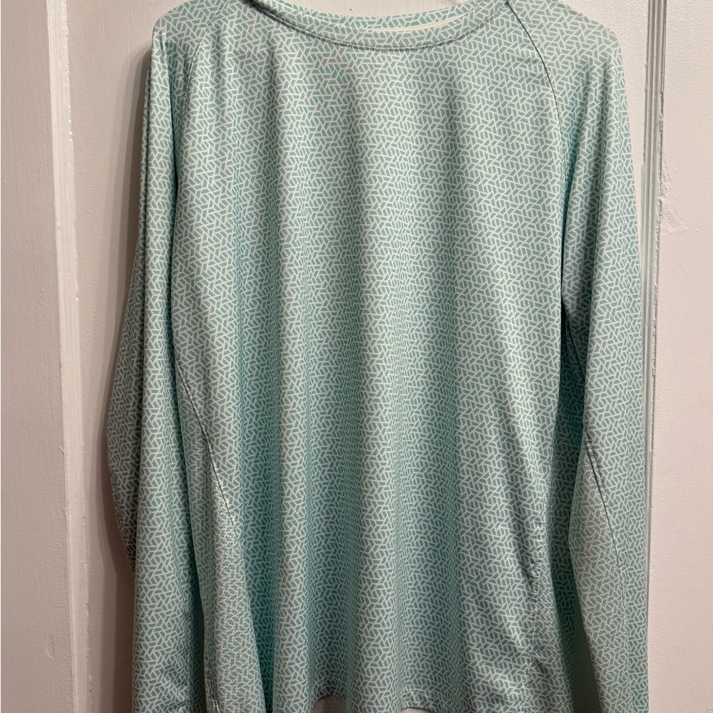 Lady Hagan Mint Green Patterned Long Sleeve Shirt